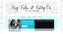 Desktop Screenshot of mykeepcalmandcarryon.com